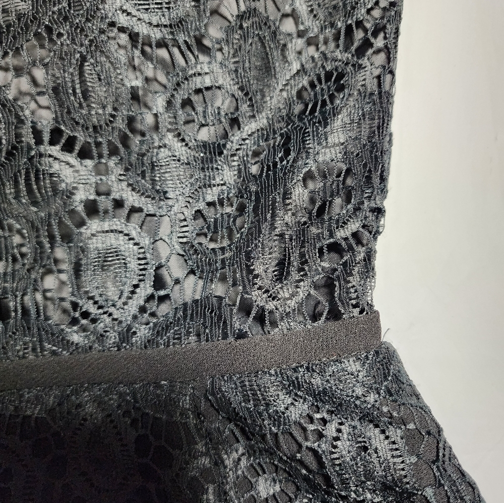Jill Stuart One Shoulder Lace Ruffle Peplum Mini Dress Size 8 - Picture 13 of 16